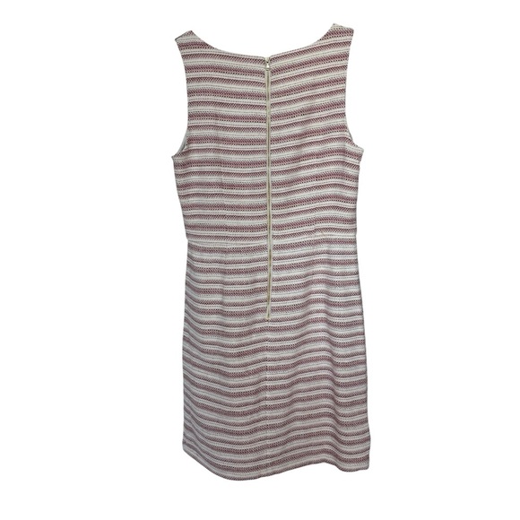 LOFT Women's Size 4 Woven Textured Stripe Sheath Dress w/ Pockets Multicolor - Picture 7 of 10